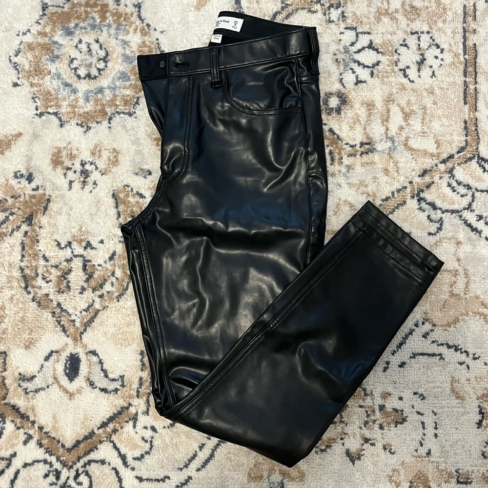 Curve Love Abercrombie Vegan Leather Pants